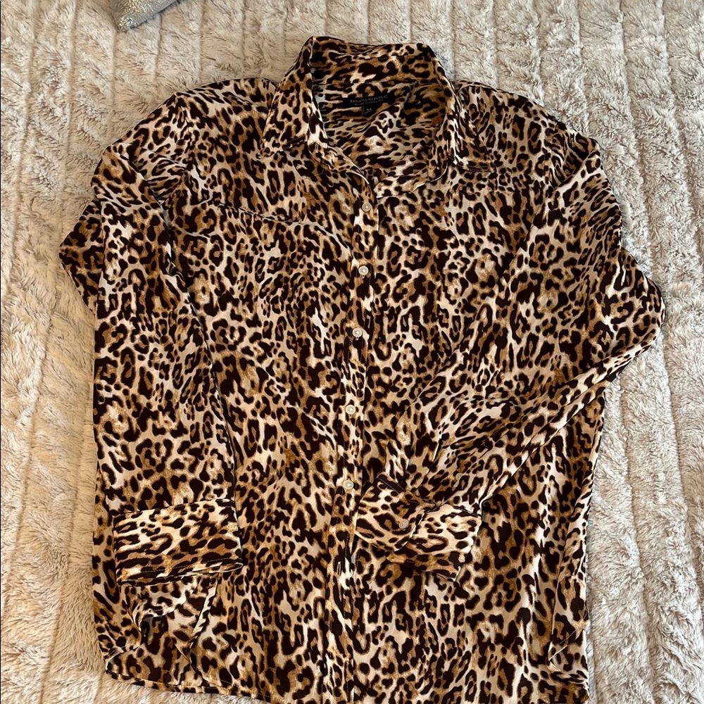Banana Republic Women's Leopard Print Blouse